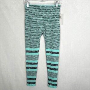 NWT Women's Muse‎ Teal Seamless High Waist Leggings, Large, Yoga Workout